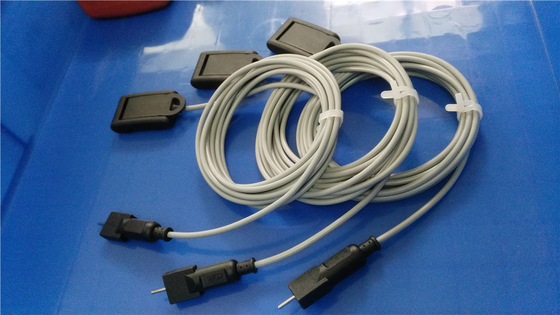 ERBE plate cables, Most popular sales ,with 2.35mm pins,gray color silicone materials,length=3meters